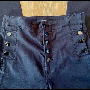 J Brand Black Natasha Sky High Skinny Jeans